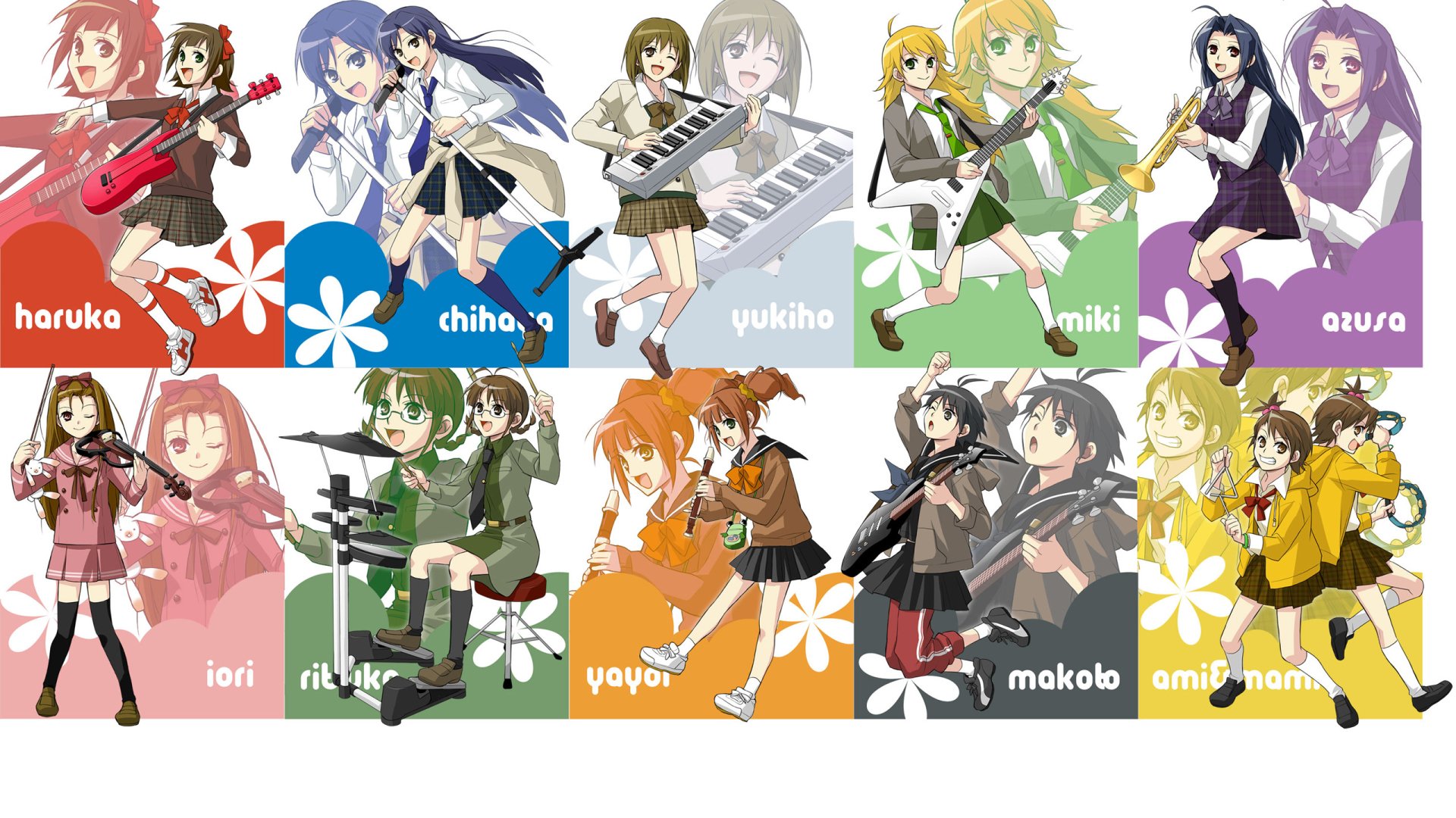 Download Mami Futami Ami Futami Makoto Kikuchi Yayoi Takatsuki Ritsuko Akizuki Iori Minase Azusa Miura Miki Hoshii Yukiho Hagiwara Chihaya Kisaragi Haruka Amami Anime The IDOLM@STER HD Wallpaper