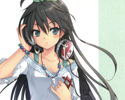 headphones Hibiki Ganaha Anime The iDOLM@STER HD Desktop Wallpaper | Background Image