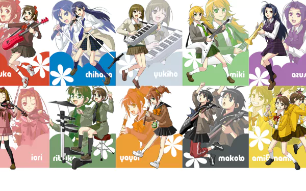 Mami Futami Ami Futami Makoto Kikuchi Yayoi Takatsuki Ritsuko Akizuki Iori Minase Azusa Miura Miki Hoshii Yukiho Hagiwara Chihaya Kisaragi Haruka Amami Anime The iDOLM@STER HD Desktop Wallpaper | Background Image