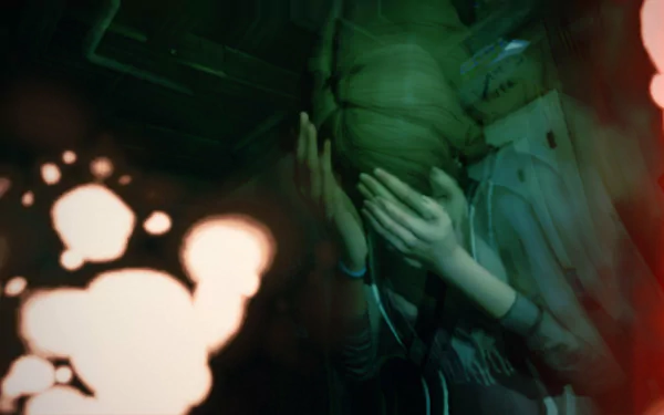 HD PC desktop wallpaper featuring Max Caulfield from the video game Life Is Strange, capturing a moody, atmospheric moment with dark, dramatic lighting.