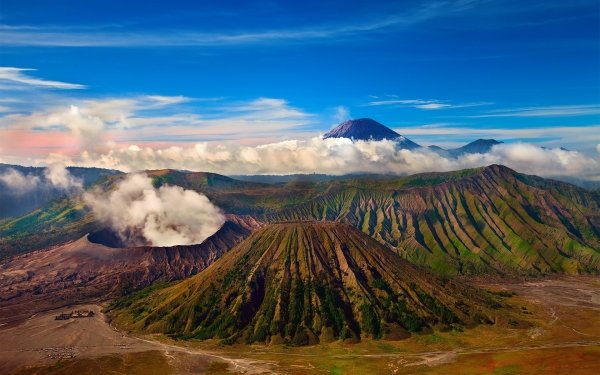 Earth Mount Bromo Volcanoes Volcano Java Indonesia Cloud HD Wallpaper | Background Image