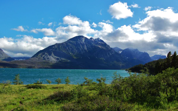 nature Saint Mary Lake HD Desktop Wallpaper | Background Image
