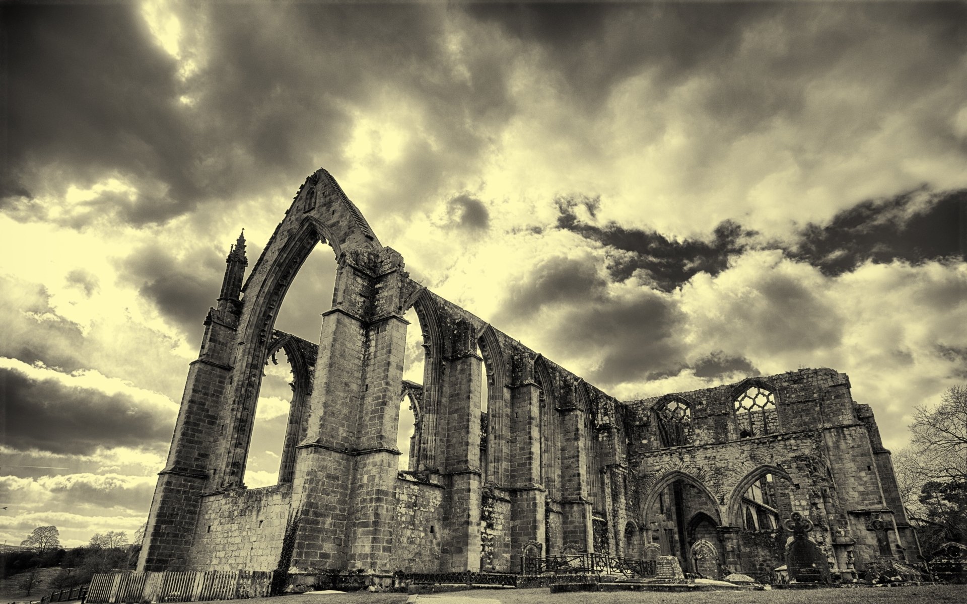 Download Man Made Bolton Priory HD Wallpaper