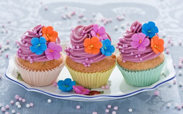 Food Cupcake Cake Sweets Colorful Dessert HD Wallpaper | Background Image
