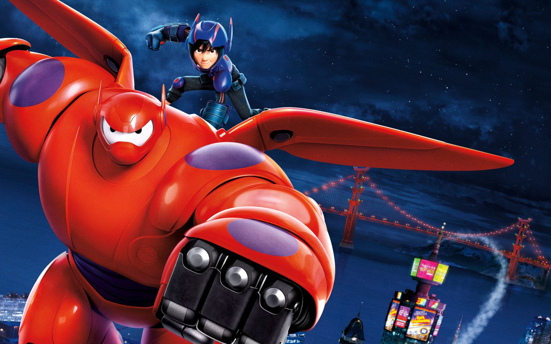 Big Hero 6 Hd Wallpaper Hiro And Baymax In Action