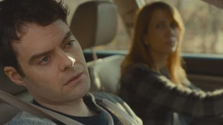 HD wallpaper from The Skeleton Twins featuring two characters in a car, conveying a contemplative mood.