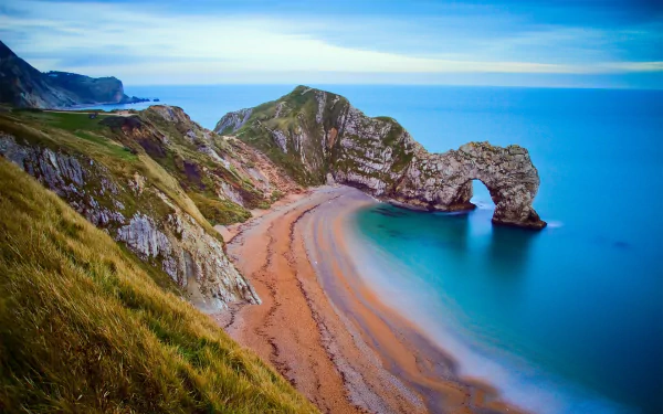 limestone coast arch England dorset cliff sea seashore nature durdle door HD Desktop Wallpaper | Background Image