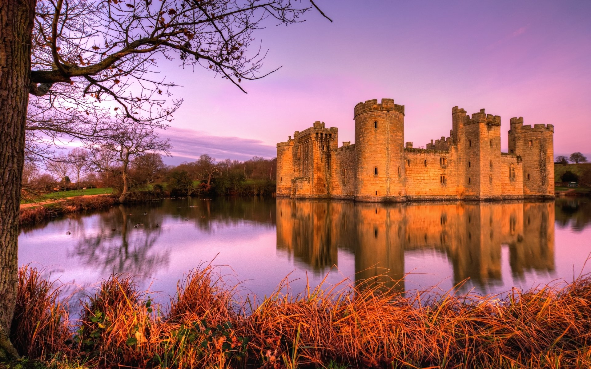 Download Man Made Bodiam Castle HD Wallpaper