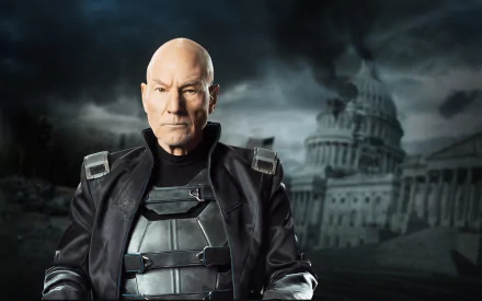  Old Professor Xavier Played By Patrick Stewart