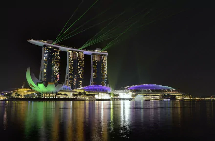 night marina bay man made Singapore HD Desktop Wallpaper | Background Image