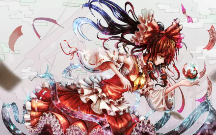 Reimu Hakurei Anime Touhou HD Desktop Wallpaper | Background Image