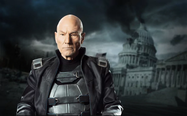  Old Professor Xavier Played By Patrick Stewart