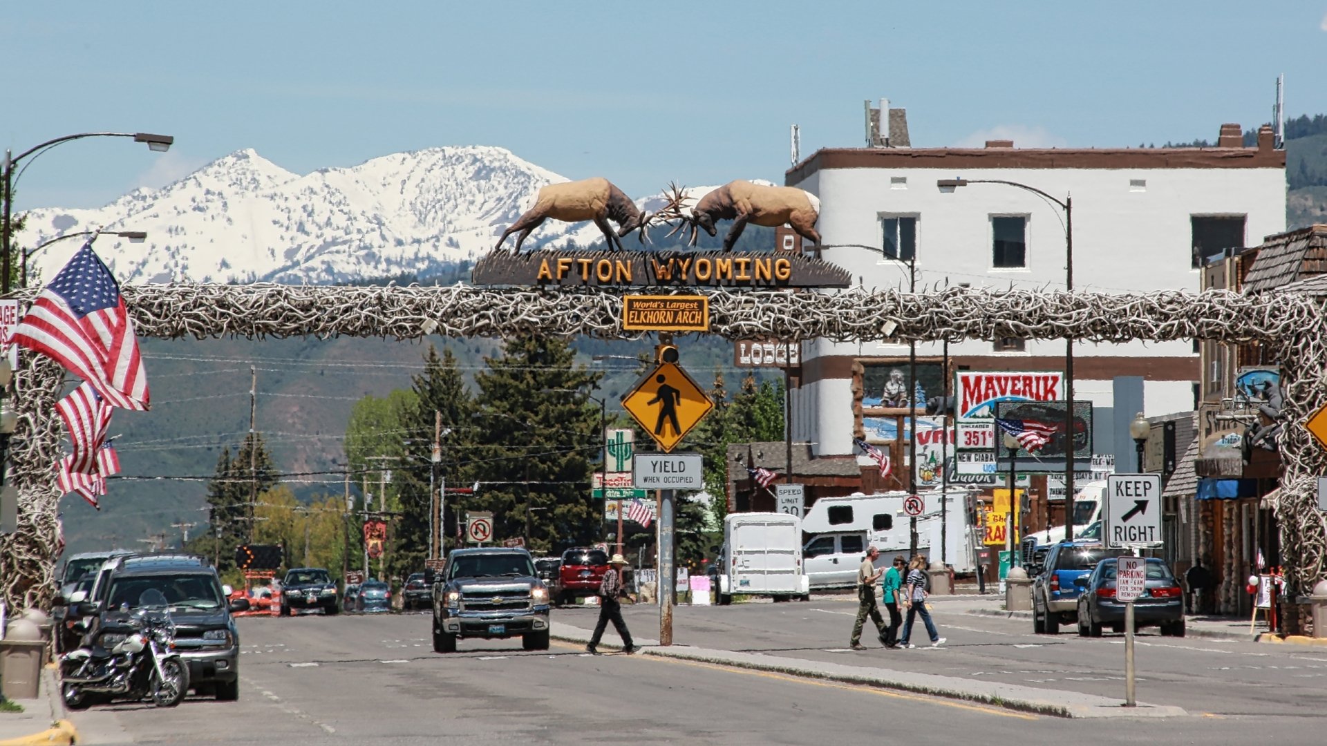 Download Man Made Antler Arch HD Wallpaper