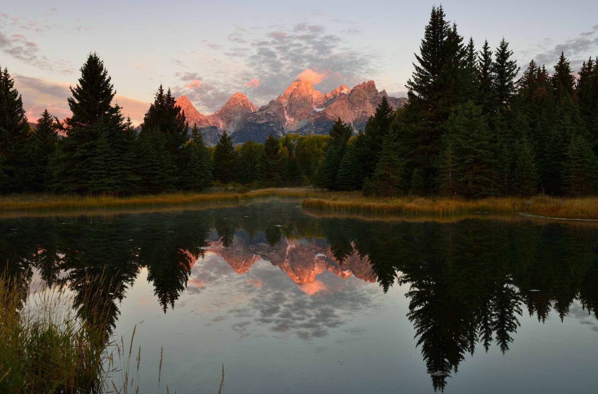 Download Mountain Wood Lake Nature Reflection HD Wallpaper | 2048x1347 ...
