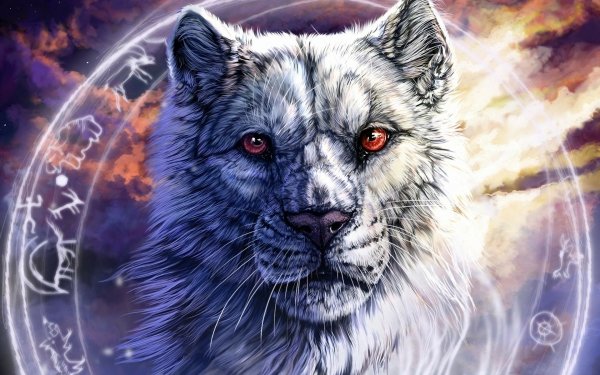 Animal Artistic Fantasy White Tiger Zodiac Tiger HD Wallpaper | Background Image