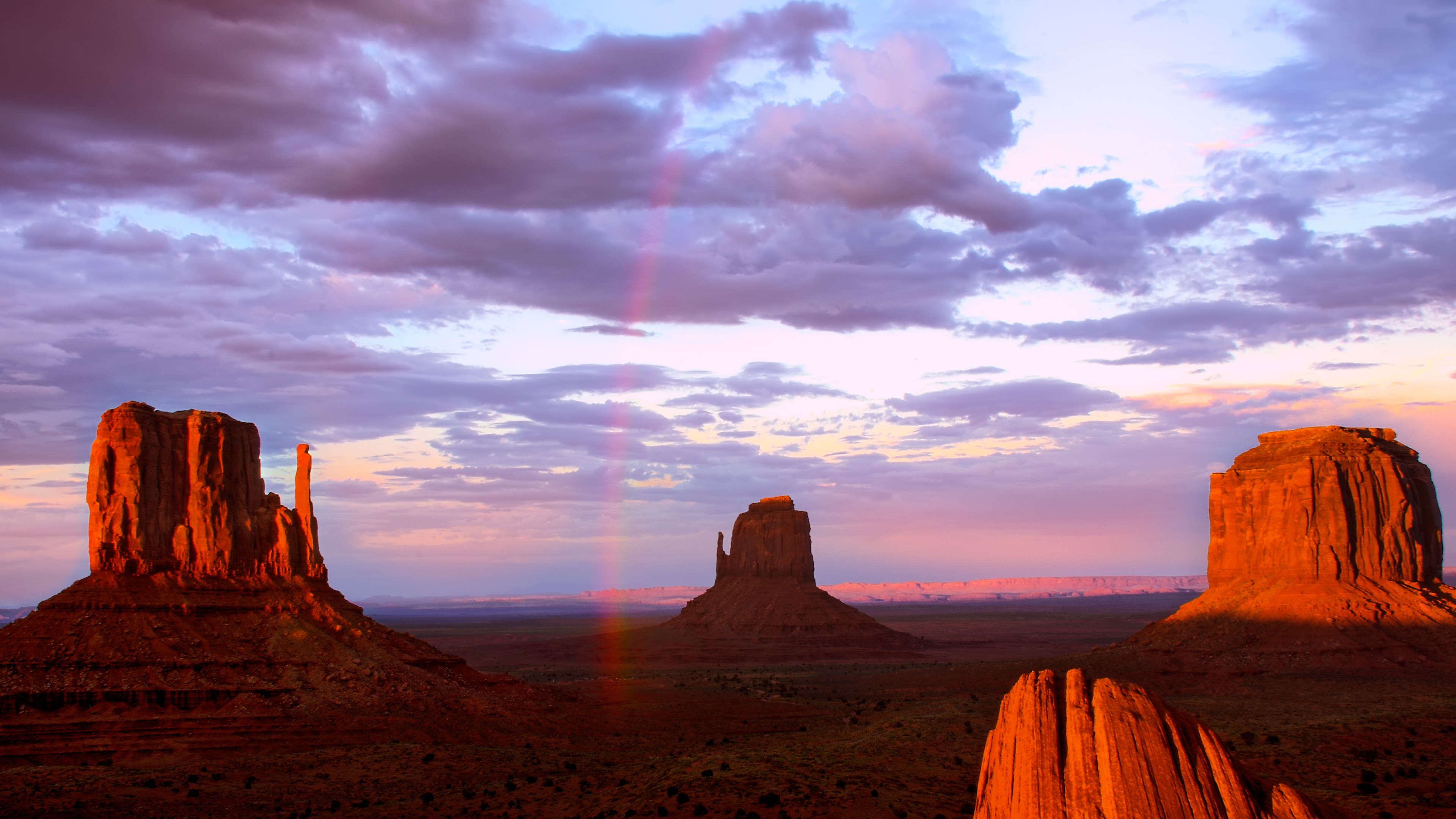 A sunset over a valley HD wallpaper 4k background