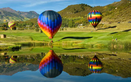 vehicle hot air balloon HD Desktop Wallpaper | Background Image