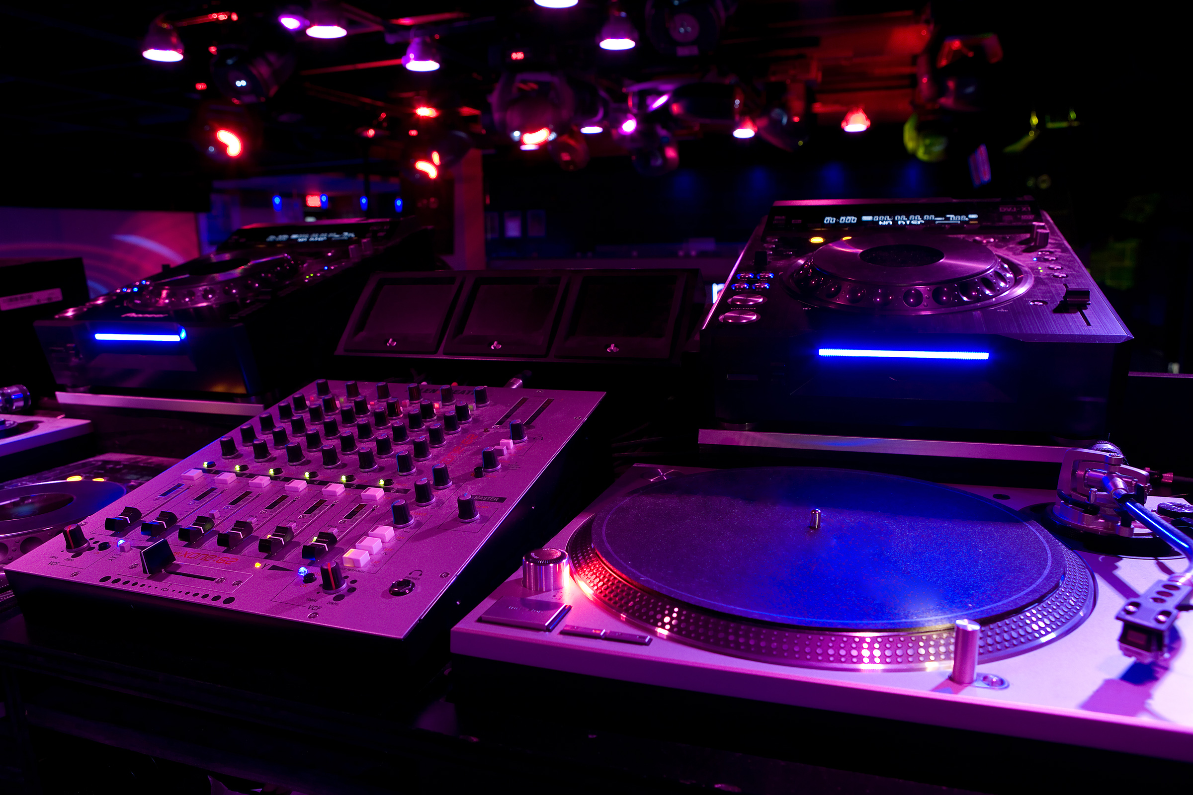 Colorful DJ Setup