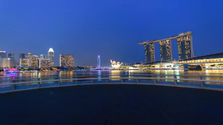 night building Singapore man made Marina Bay Sands HD Desktop Wallpaper | Background Image