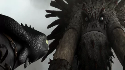 HD desktop wallpaper featuring Toothless and the Bewilderbeast from How to Train Your Dragon 2 movie.