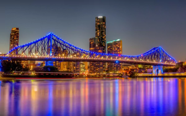 Australia city bridge Brisbane man made Story Bridge HD Desktop Wallpaper | Background Image