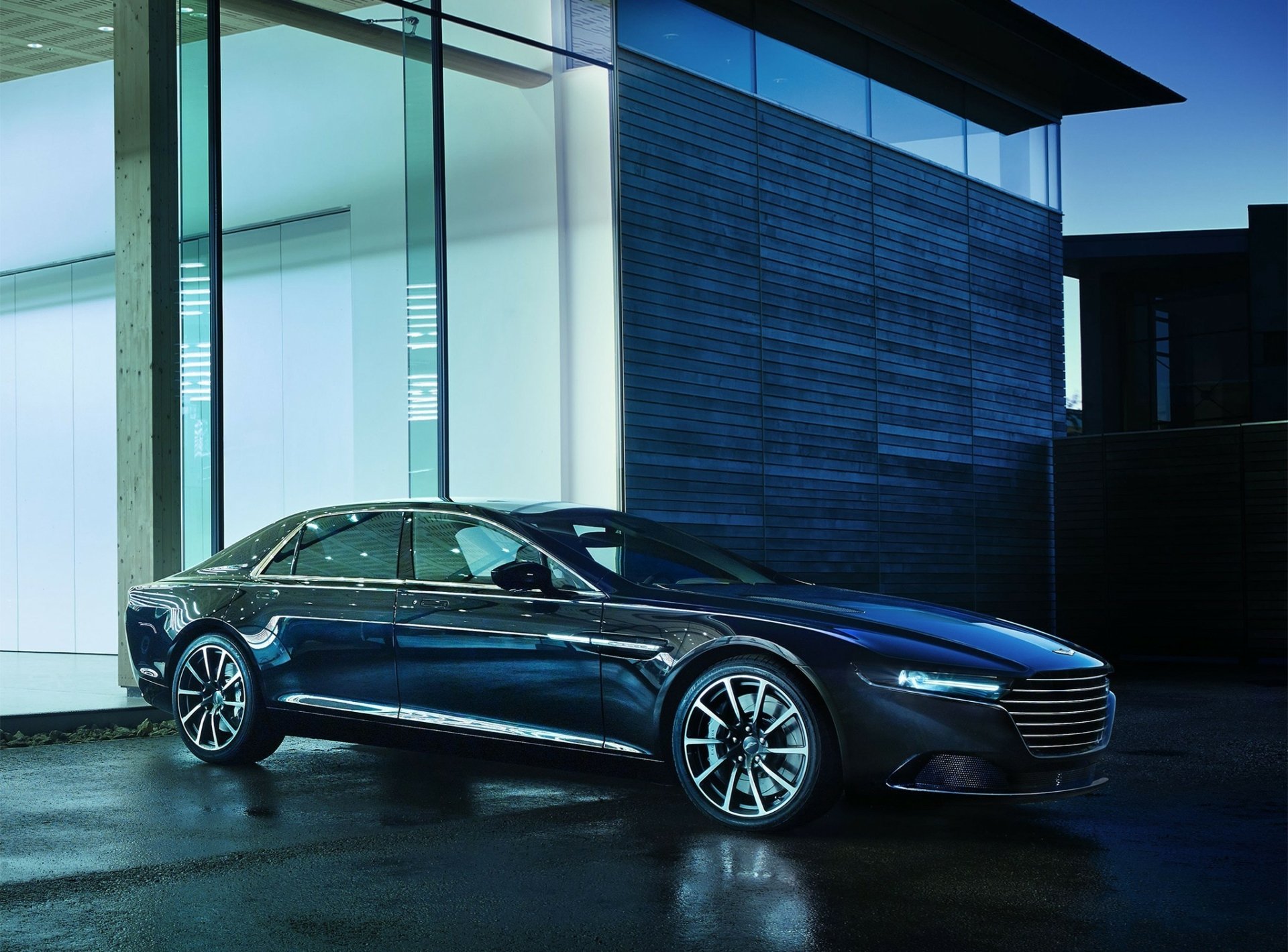 Download Black Lagonda Aston Martin Vehicle Aston Martin Lagonda HD Wallpaper