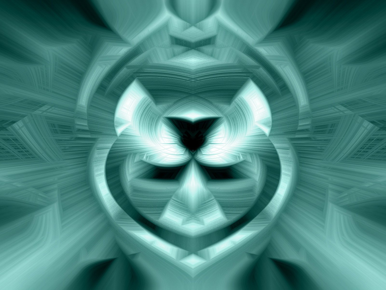 Abstract CGI desktop wallpaper featuring intricate green patterns and textured shapes, creating a dynamic and immersive visual effect in high definition.