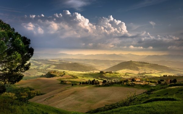 Photography Tuscany Valley Hill House Cloud Italy HD Wallpaper | Background Image