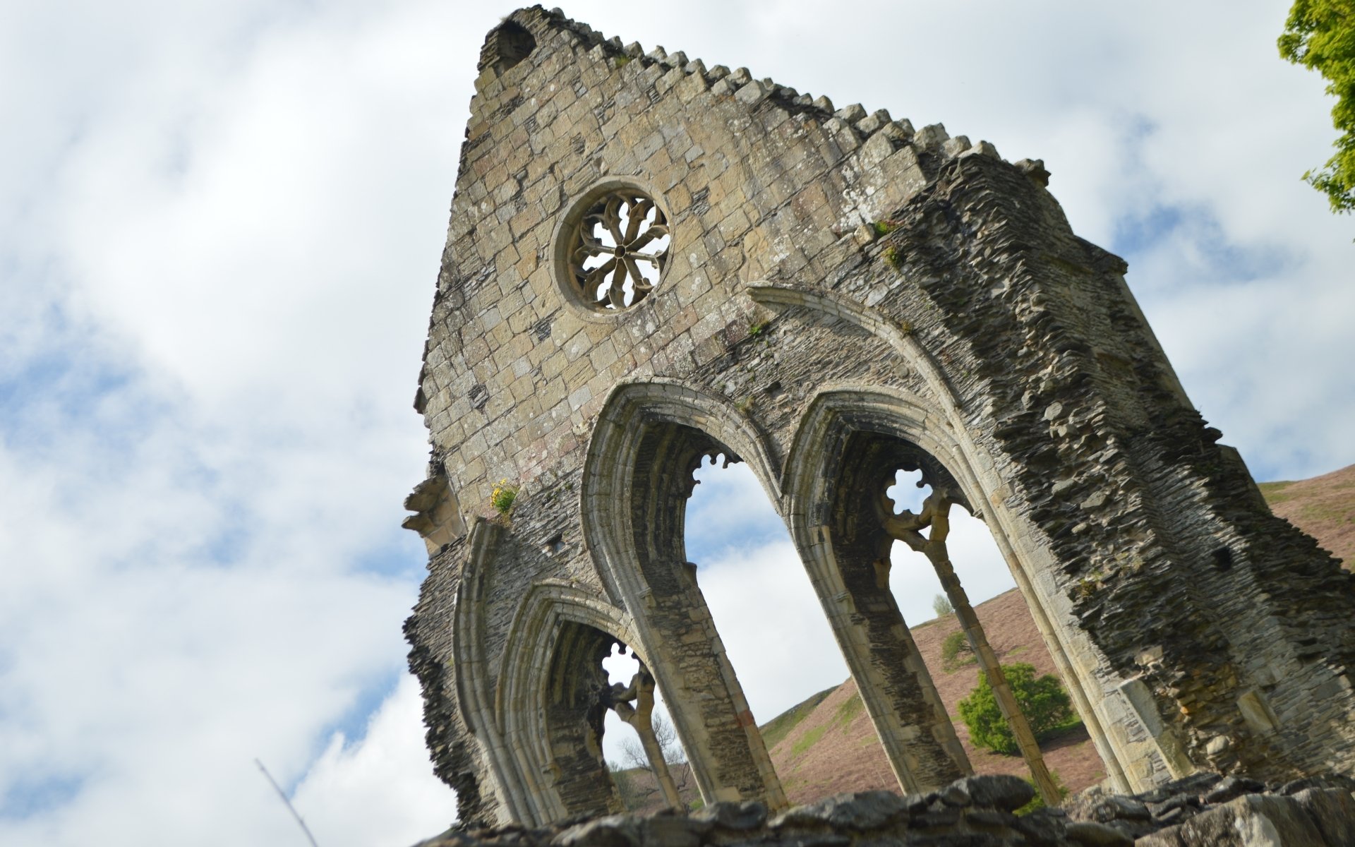 Download Religious Valle Crucis Abbey HD Wallpaper