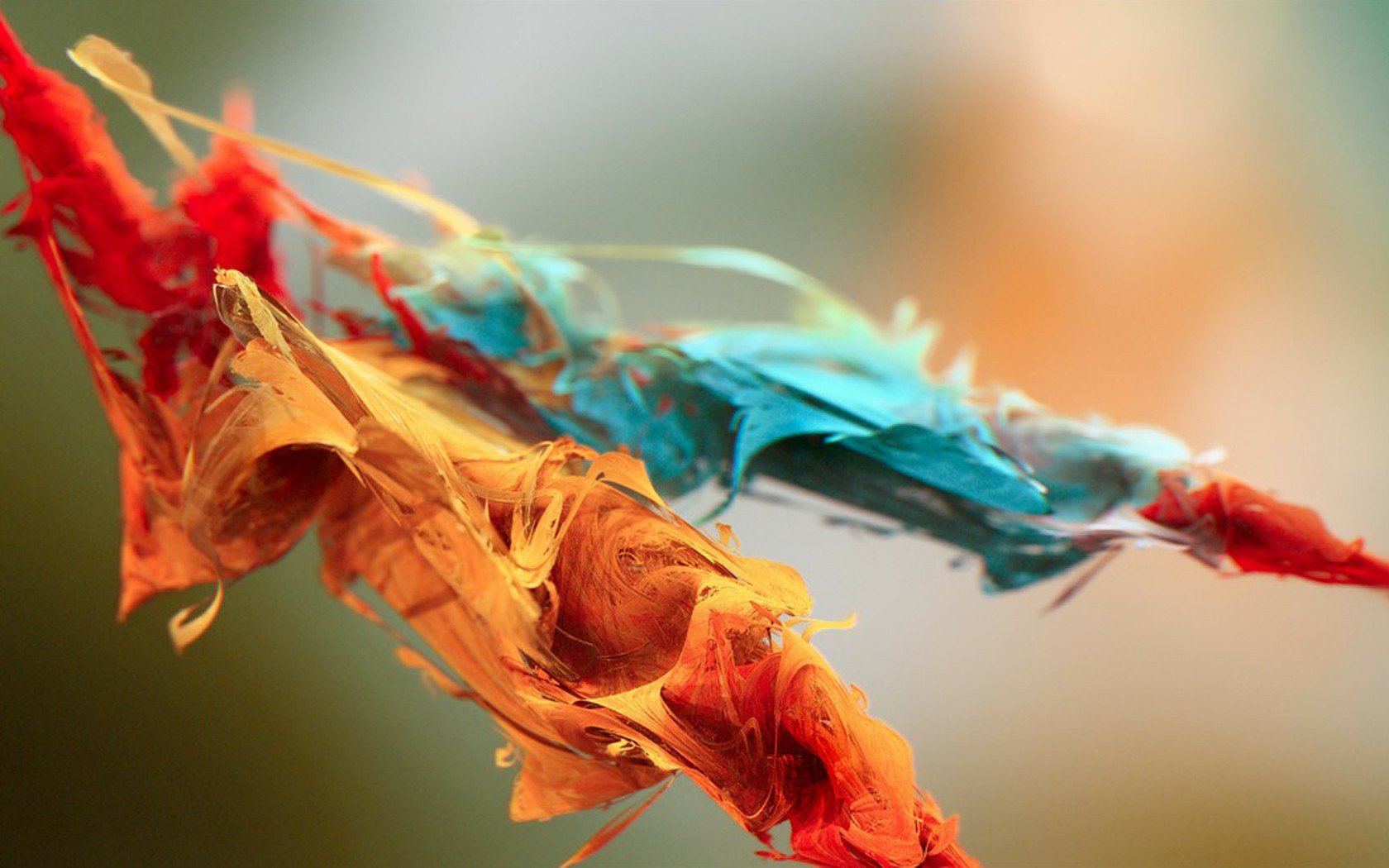 HD desktop wallpaper featuring an abstract, artistic depiction of arrows in vibrant blue, orange, and red colors.