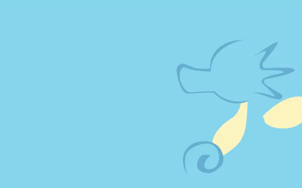 minimalist Horsea (Pokémon) video game Pokemon Minimalist Gaming HD Desktop Wallpaper | Background Image