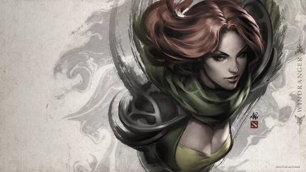 Windranger (DotA 2) video game DotA 2 HD Desktop Wallpaper | Background Image