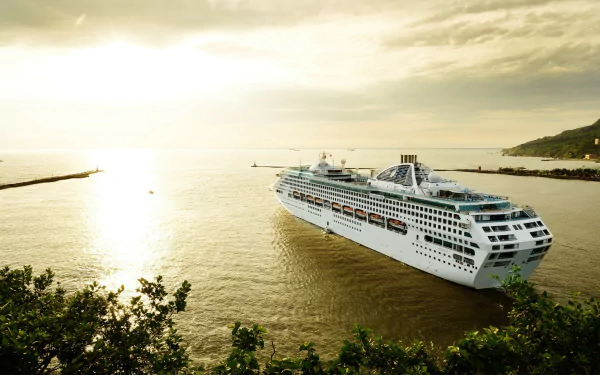 sunset cruise ship vehicle Sun Princess HD Desktop Wallpaper | Background Image