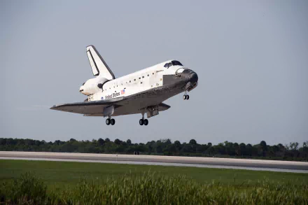  Space shuttle Discovery Landing At Nasa's Kennedy Space Center in Florida by Ben Cooper