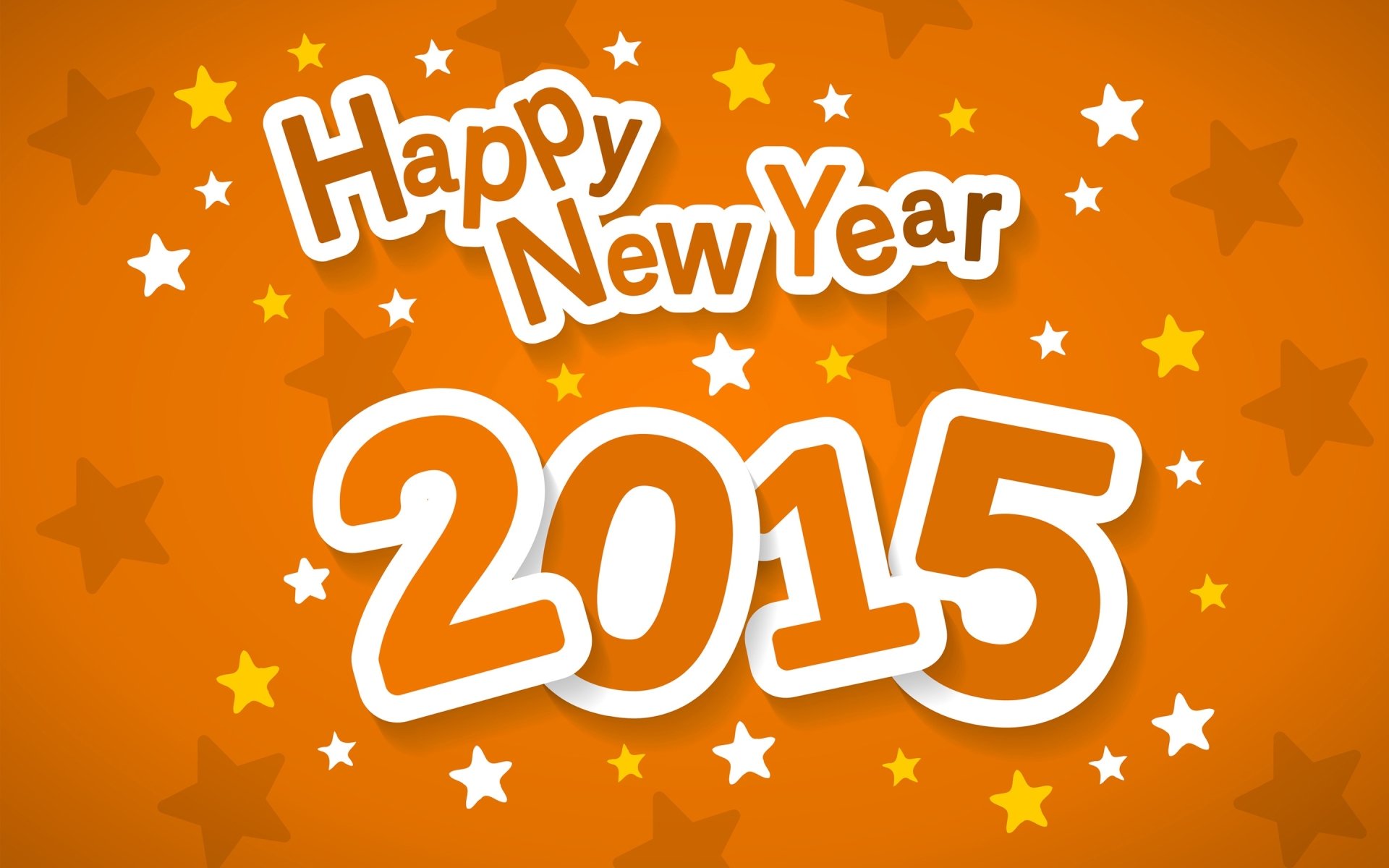 Download Party Star Orange (Color) Celebration New Year Holiday New Year 2015 HD Wallpaper