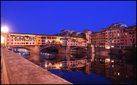 man made Ponte Vecchio HD Desktop Wallpaper | Background Image