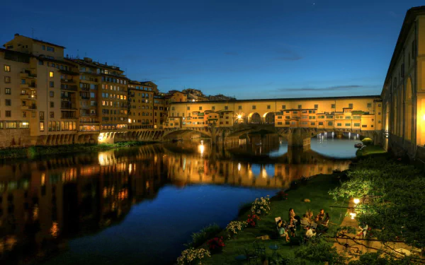 man made Ponte Vecchio HD Desktop Wallpaper | Background Image