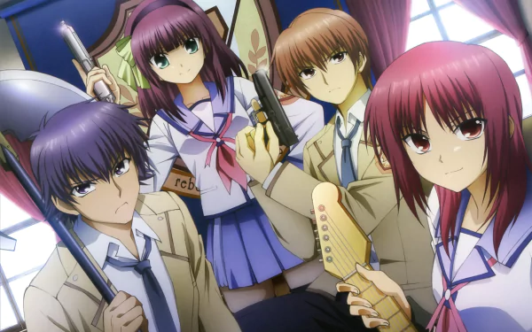Noda (Angel Beats!) Masami Iwasawa Yuzuru Otonashi Yuri Nakamura Anime Angel Beats! HD Desktop Wallpaper | Background Image