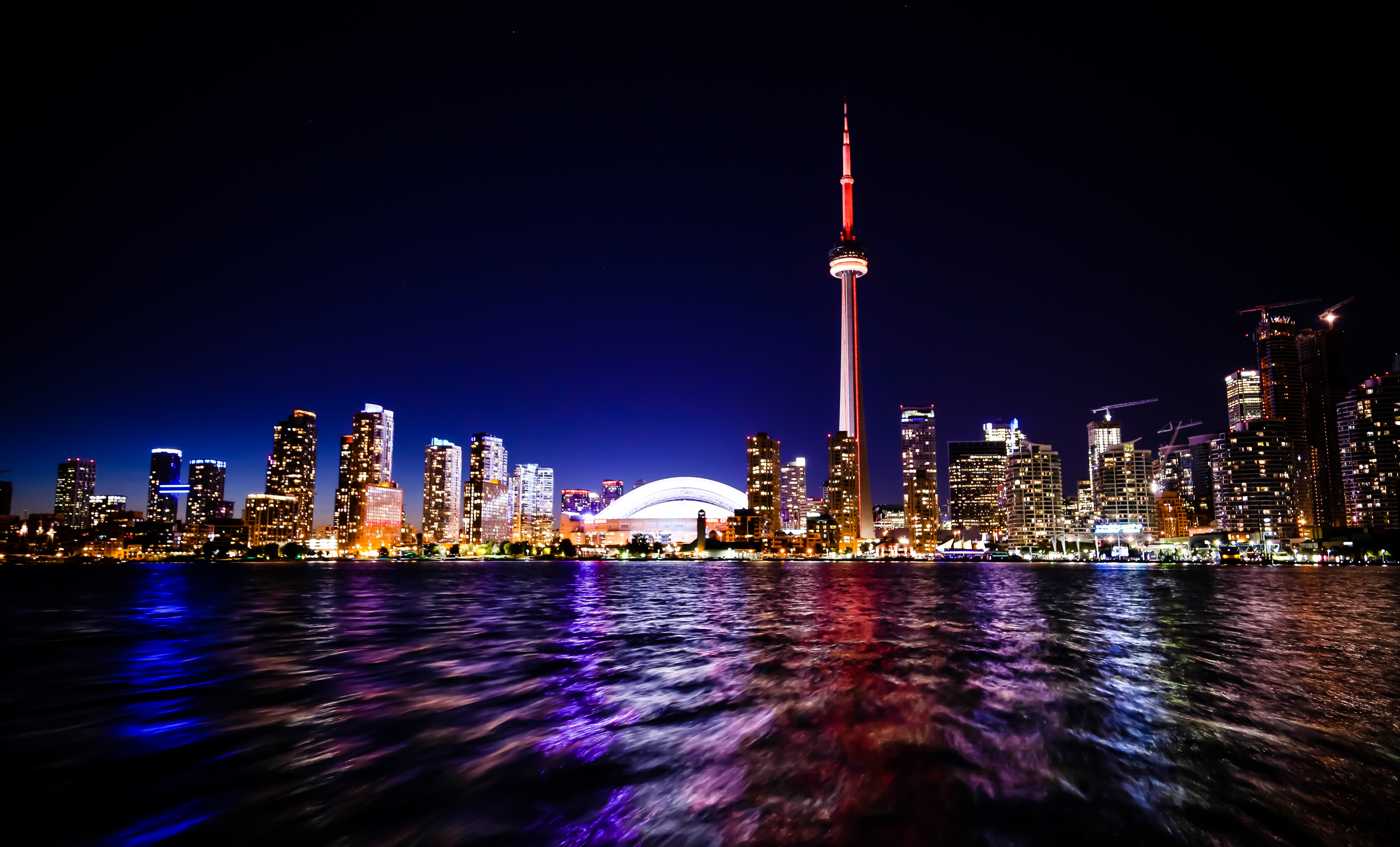 Toronto Hd Wallpapers Desktop Downtown Toronto Skyline Evening Canada