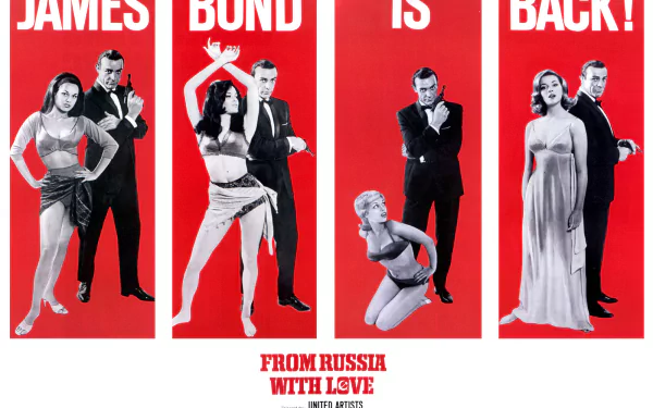 Tatiana Romanova Daniela Bianchi Sean Connery James Bond movie From Russia With Love HD Desktop Wallpaper | Background Image