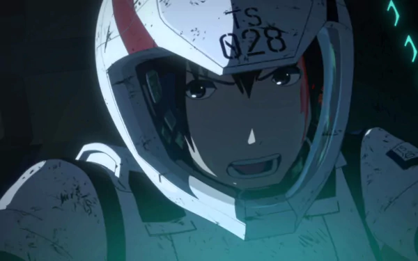 HD wallpaper of a character from Knights of Sidonia in a spacesuit, suitable as a desktop background.