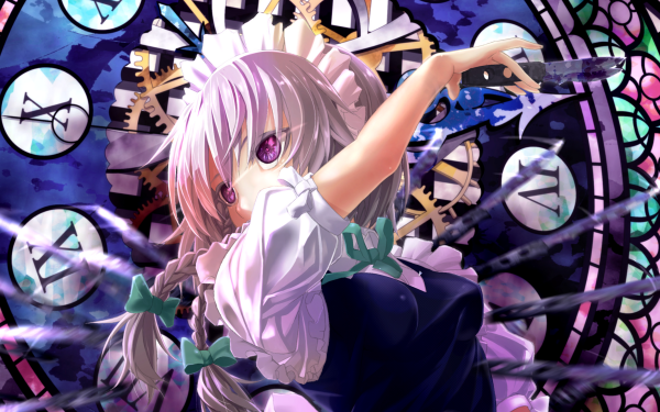 Anime Touhou Sakuya Izayoi HD Wallpaper | Background Image