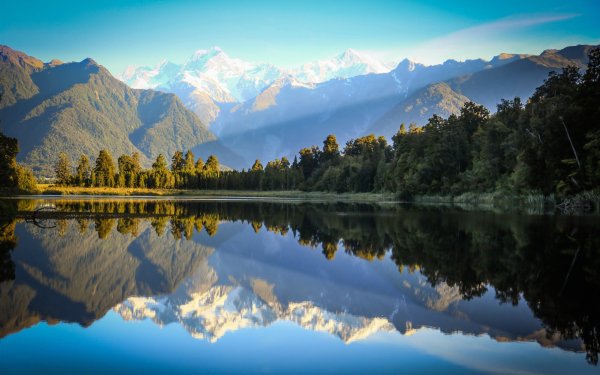 Earth Aoraki/Mount Cook Mountains Mountain Reflection New Zealand South Island Mount Cook Southern Alps Lake Matheson HD Wallpaper | Background Image