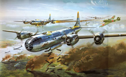 military Boeing B-29 Superfortress HD Desktop Wallpaper | Background Image