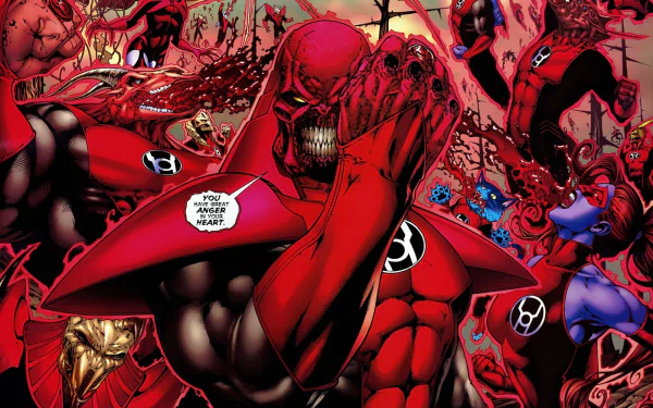 Comic Red Lantern HD Desktop Wallpaper | Background Image