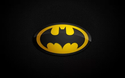 HD desktop wallpaper featuring the iconic Batman symbol on a dark background, tagged with batman symbol, Comic, and Batman.