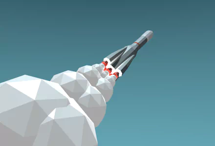 rocket artistic low poly HD Desktop Wallpaper | Background Image