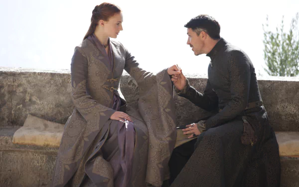 Sophie Turner Sansa Stark Aidan Gillen Petyr Baelish TV Show Game Of Thrones HD Desktop Wallpaper | Background Image