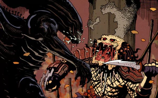 Comic Alien vs. Predator HD Desktop Wallpaper | Background Image