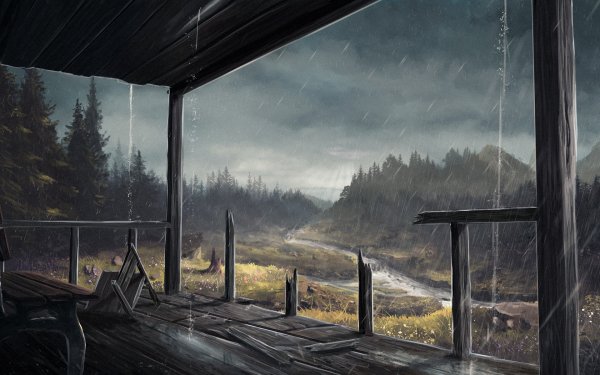Artistic Landscape Rain HD Wallpaper | Background Image